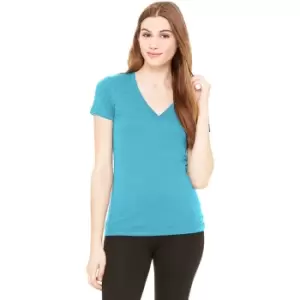 Bella Ladies/Womens Triblend Crew Neck T-Shirt (L) (Aqua Triblend)