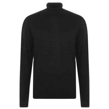 Howick Merino Roll Neck Jumper - Black