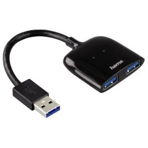 Hama Mobil USB 3.0 Hub 1:2, black