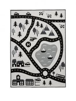 Scandi Roads Rug - 80X150Cm