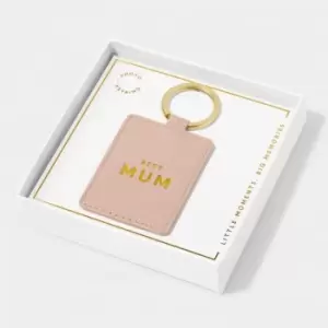 Beautifully Boxed Dusty Pink Photo Keyring 'Best Mum' KLB3051