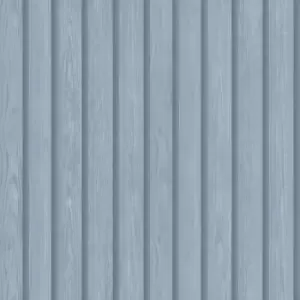 Holden Wood Slat Blue Wallpaper