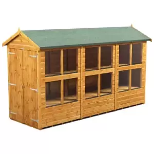 Power Sheds 12 x 4ft Double Door Apex Shiplap Dip Treated Potting Shed