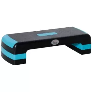 Homcom Aerobic Step Three-level Adjustable Exercise Stepper For Home Office Blue