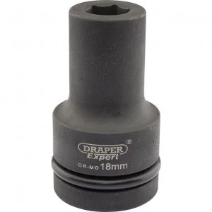 Draper Expert 1" Drive Deep Hexagon Impact Socket Metric 1" 18mm