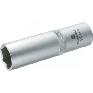 Toolcraft 1/2" Drive Long Reach Socket 16mm