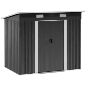 Outsunny 6.8 x 4.3ft Outdoor Garden Storage Shed, Tool Storage Box for Backyard, Patio and Lawn, Black