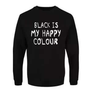 Grindstore Mens Black is My Happy Colour Sweatshirt (XXL) (Black)