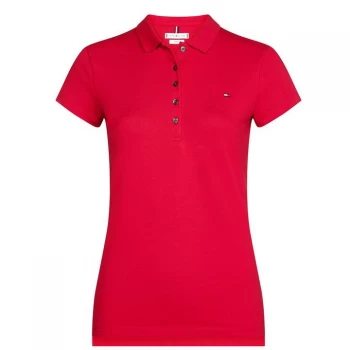 Tommy Hilfiger Heritage Short Sleeve Slim Fit Polo Shirt Ladies - APPLE RED 611