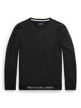 Polo Ralph Lauren Jersey Sleep Sweatshirt - Black Size M Men