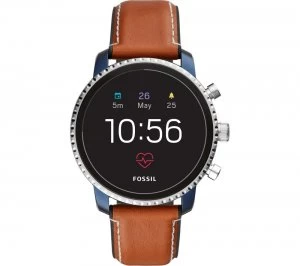 Fossil Q Explorist HR FTW4016 - Leather Strap, Blue & Silver