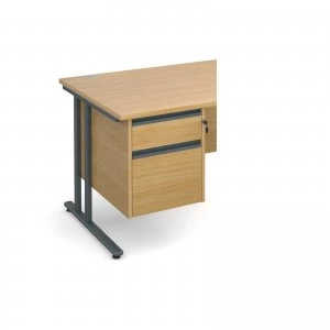 Maestro 25 GL 2 Drawer Fixed Pedestal - OAK