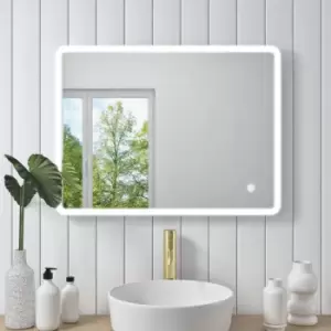 Rectangular LED Bathroom Mirror with Demister 900 x 700mm - Ariel