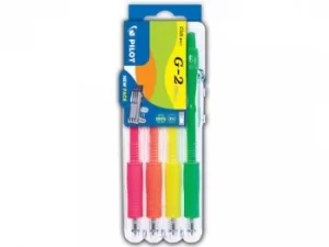 Pilot Set2Go G207 Retractable Gel 0.7mm Neon Assorted PK4