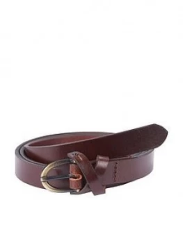 Barbour Cross Over Leather Belt - Brown