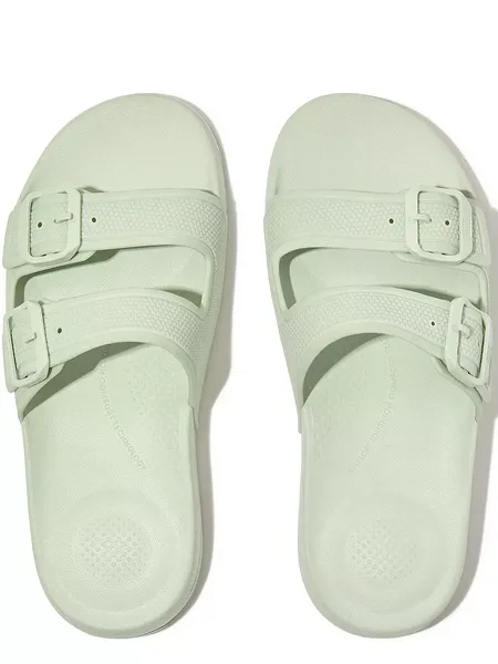 Fitflop Womens iQUSHION Adjustable Buckle Sliders UK Size 4 (EU 37) Sagebrush FIT044-SAGE-4