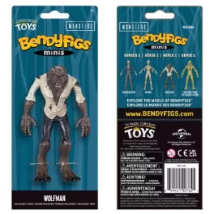 Noble Collection Universal Monsters Wolfman Mini Bendyfig 5.5 Inches