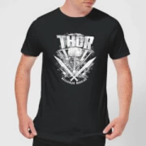 Marvel Thor Ragnarok Thor Hammer Logo Mens T-Shirt - Black