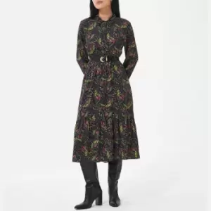 Barbour Westbury Floral-Crepe Midi Dress - UK 10