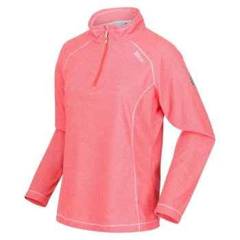 Regatta Womens Montes Half Zip Fleece - NeonPeach/Wh