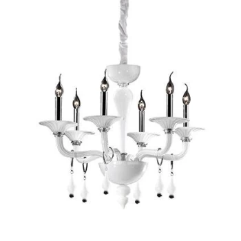 Miramare 6 Light Chandelier White Finish, E14