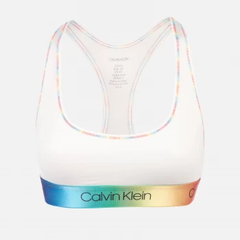 Calvin Klein Womens Pride Bralette - White - L