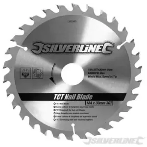 633507) tct Nail Blade 30T 190 x 16 - No Rings - Silverline