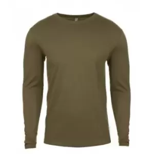 Next Level Mens Long-Sleeved T-Shirt (L) (Military Green)