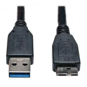 Tripp Lite USB 3.0 SuperSpeed Device Cable (A to Micro-B M/M) Black 0.31 m