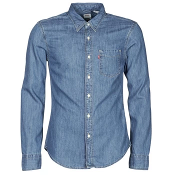 Levis SUNSET 1 PKT SLIM mens Long sleeved Shirt in Blue - Sizes XXL,S