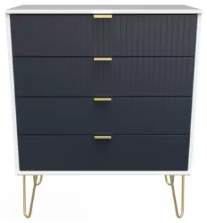 Galatina 4 Drawer Chest - Blue & White