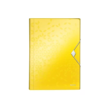 WOW Expanding File Organizer Polypropylene 6 Index Compartments A4. Yellow - Outer Carton of 5