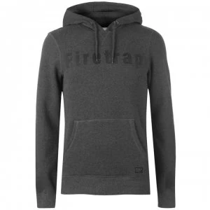 Firetrap Graphic OTH Hoodie - Charcoal Marl