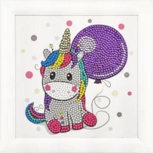 Crystal Art Unicorn Balloon 16 x 16cm Frameables Kit CAFBL-1