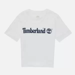 Timblerland Boys' Logo Short Sleeve T-Shirt - White - 4 Years