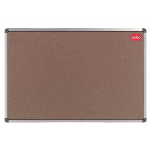 Nobo Classic 1200 x 900mm Noticeboard with Self Healing Cork Surface Aluminium Frame and Wall Fixing Kit