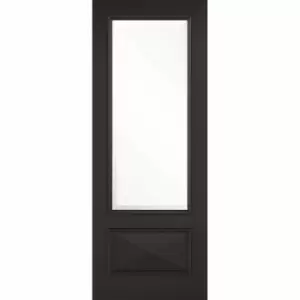 LPD (W) 33" Black Knightsbridge Glazed 1L Internal Door