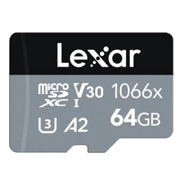 Lexar microSDXC Silver Series UHS-I V30 64GB Memory Card