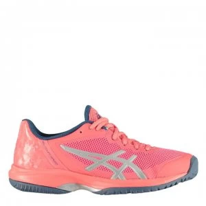 Asics Gel Court Speed Ladies Tennis Shoes - Papaya/Silver