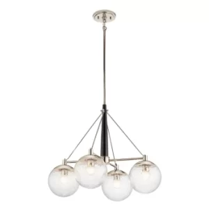 Kichler Marilyn 4 Light Chandelier Polished Nickel