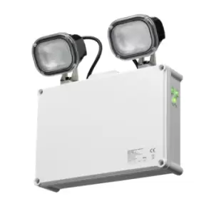 KnightsBridge 230V IP65 2 x 3W LED Twin Emergency Spotlight - Self Test