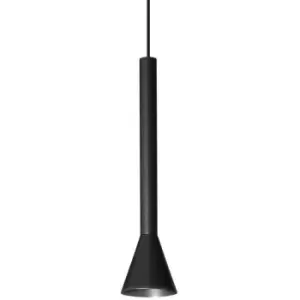 Ideal Lux Diesis LED Slim Dome Pendant Ceiling Light Black 3000K