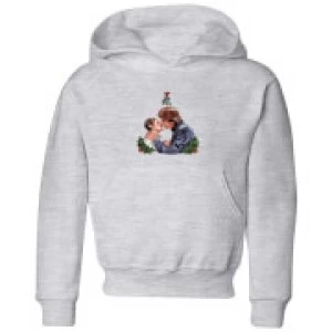 Star Wars Mistletoe Kiss Kids Christmas Hoodie - Grey - 5-6 Years