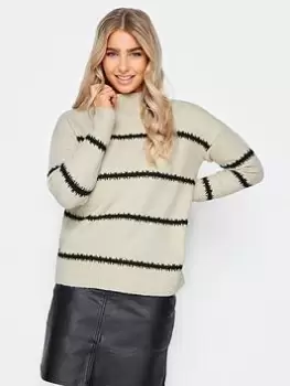 M&Co Neutral Blurred Stripe Jumper, Cream, Size 14-16, Women