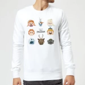 Disney Frozen Emoji Heads Sweatshirt - White - XL