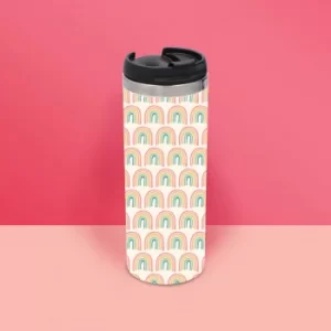 Hand Drawn Rainbow Thermo Insulated Travel Mug