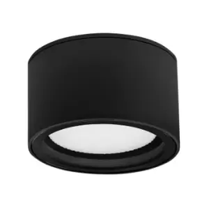 Davenport Surface Mounted Downlight Sandy Black Aluminium Glass Gx53 7W 423Lm 3000K IP54 - Merano