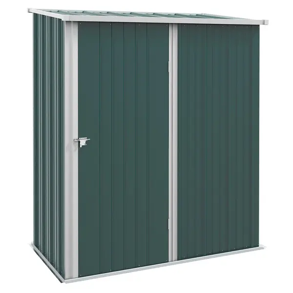 Outdoor Storage Shed Steel Garden Shed w/ Lockable Door for Garden