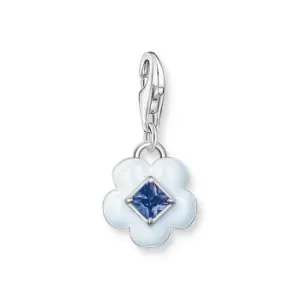 THOMAS SABO Silver Pastel Blue Flower Charm