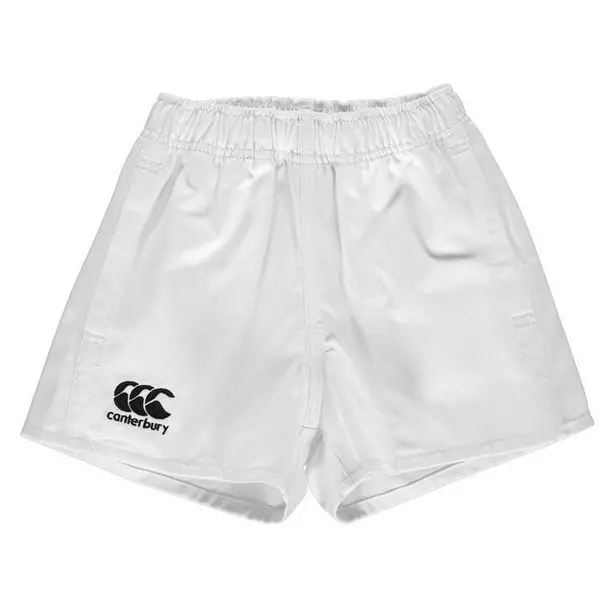 Canterbury Pro Rugby Shorts Junior Boys - White 7 - 8 Years